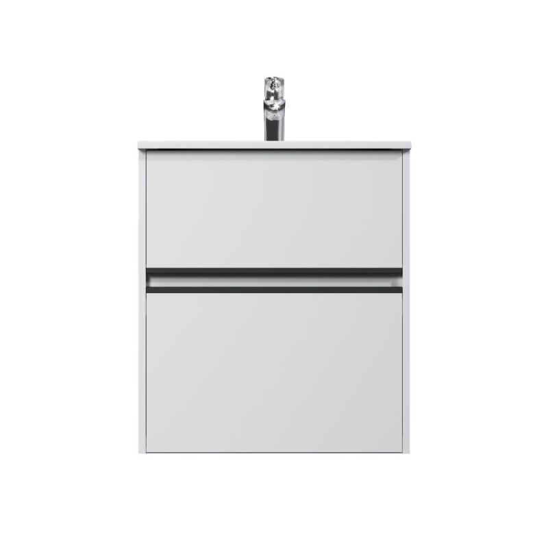 Тумба под раковину AM.PM Sense универсальная, 60 см, 2 ящика, белый глянец M7BFUX0602WG
