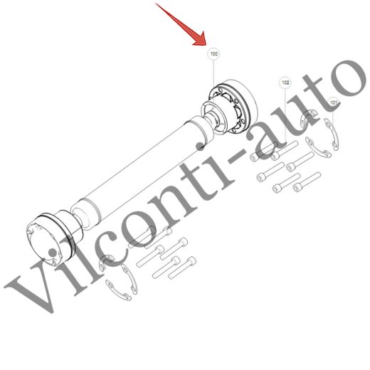 КАРДАННЫЙ ВАЛ ПЕРЕДНЕЙ ОСИ TANK 700 2203101XKL01A 100% ОРИГИНАЛ