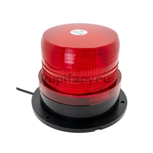 Маяк проблесковый светодиодный красный 130 мм на магните в прикуриватель PM2095