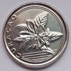 Цветущий апельсин. Ракушка 1 цент Кюрасао 2025