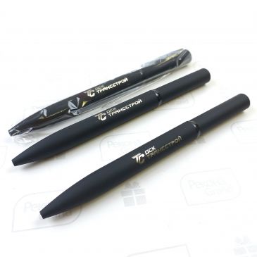 ручки mirror black с логотипом