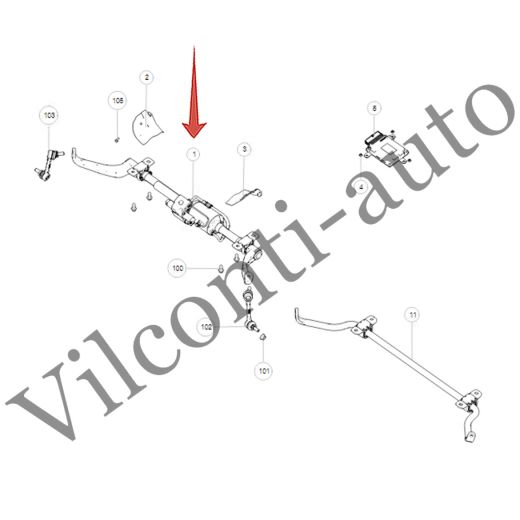 СТАБИЛИЗАТОР ПОПЕРЕЧНОЙ УСТОЙЧИВОСТИ ПЕРЕДНИЙ TANK 700 2906110XKL01A 100% ОРИГИНАЛ