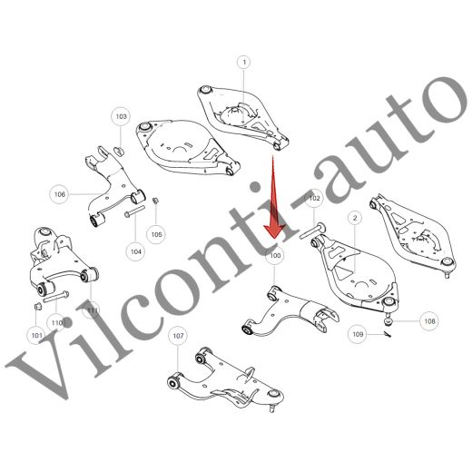 РЫЧАГ ЗАДНЕЙ ПОДВЕСКИ ВЕРХНИЙ ЛЕВЫЙ TANK 700 2914101XKF11A 100% ОРИГИНАЛ