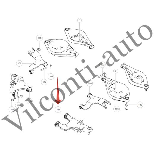 РЫЧАГ ЗАДНЕЙ ПОДВЕСКИ НИЖНИЙ ЛЕВЫЙ TANK 700 2914103XKF11A 100% ОРИГИНАЛ