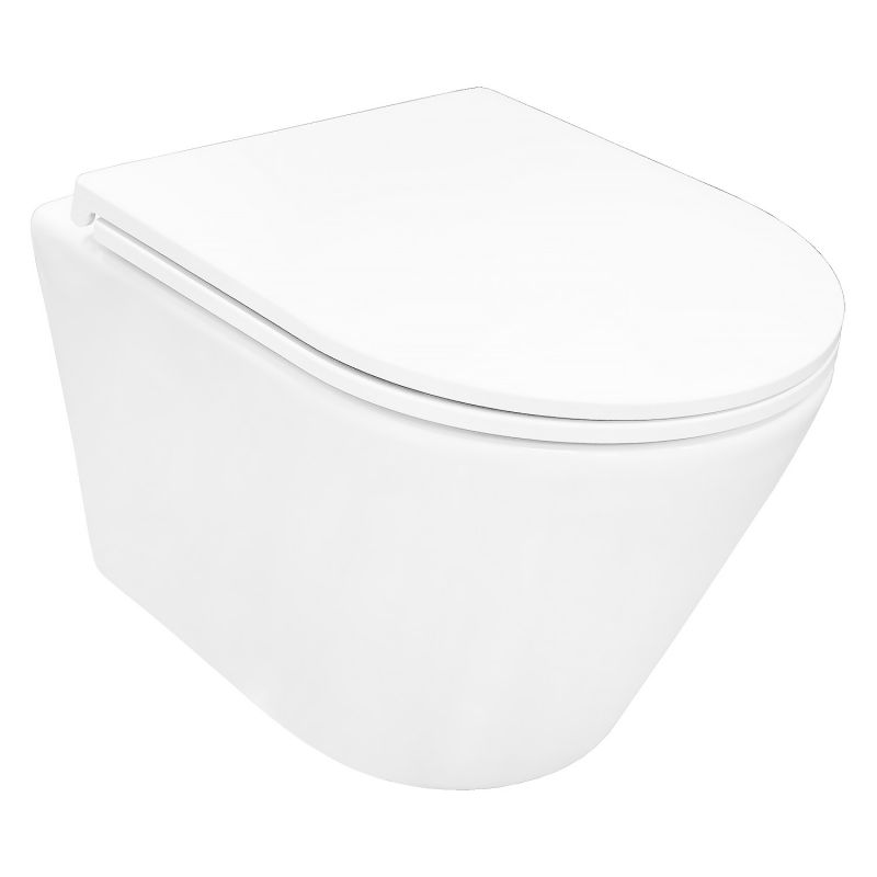 Унитаз подвесной Azario VELA 360х480х360 безободковый, система смыва торнадо, AZ-2480