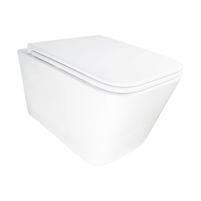 Унитаз подвесной Azario PACE 360х520х365 безободковый, система смыва скрытое торнадо, AZ-5172T-WHT