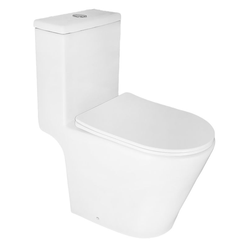 Унитаз-моноблок Azario Prime 373х645х765 напольный, безободковый , AZ-1363OP