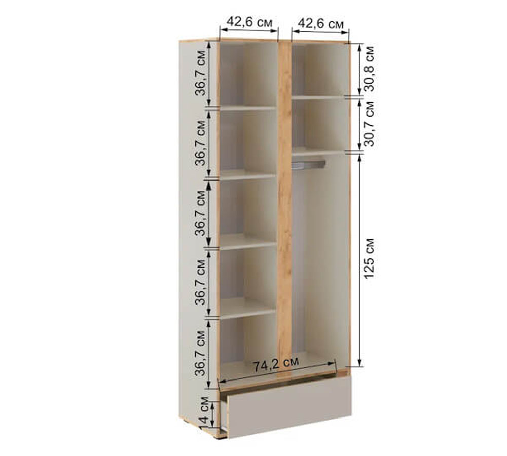 Шкаф 2х "Асцелла"