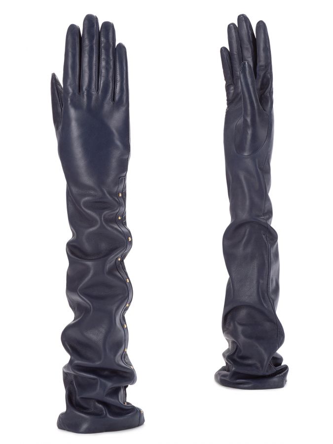 Перчатки женскиеские ш+каш. F-IS1392 d.blue ELEGANZZA