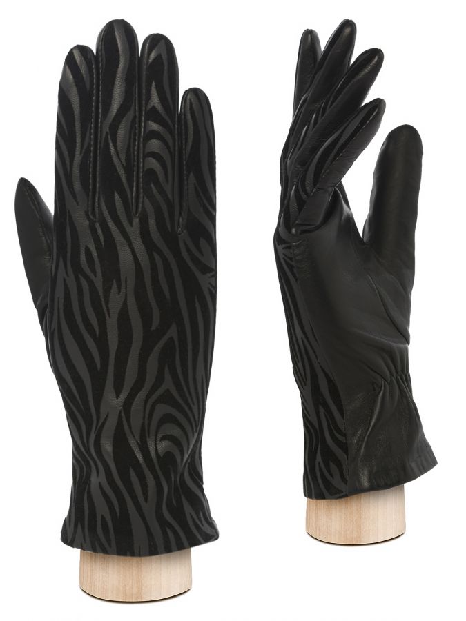 Перчатки женские 100% ш IS905 black ELEGANZZA