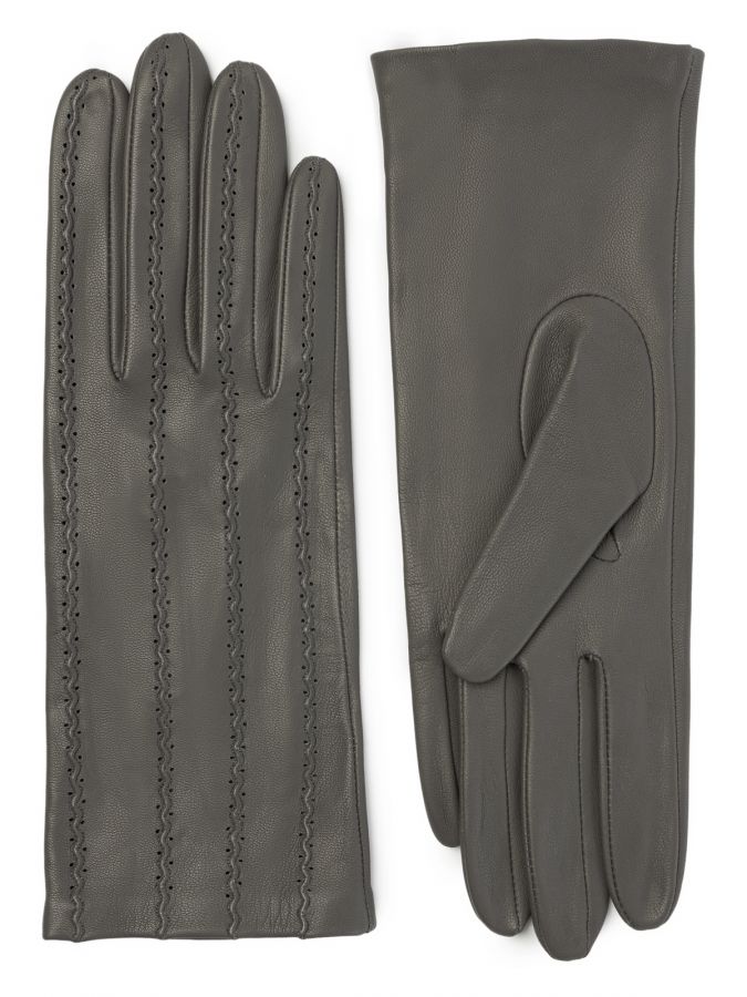 Перчатки женские б/п HP00018 d.grey ELEGANZZA