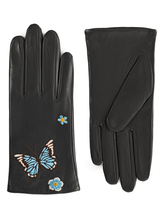 Перчатки женские ш/п IS02453 d.grey ELEGANZZA