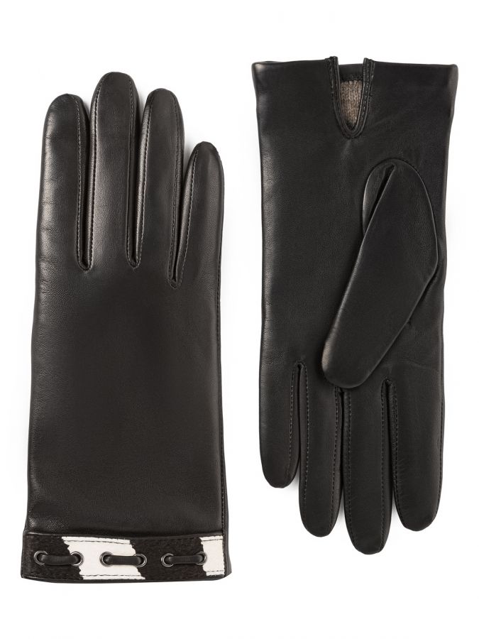 Перчатки женские 100% ш IS2525 black ELEGANZZA