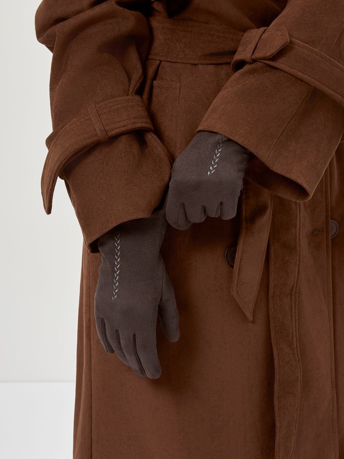 Перчатки жен флис LB-CP-140 grey LABBRA