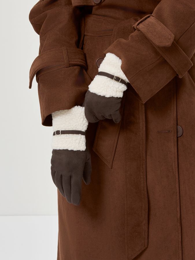 Перчатки жен флис LB-CP-144 grey LABBRA