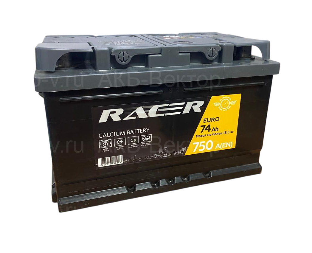 АКБ Racer GT 74Ач 750А(EN)