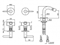 Смеситель для биде Zucchetti Isy22 ZIS3751 схема 2