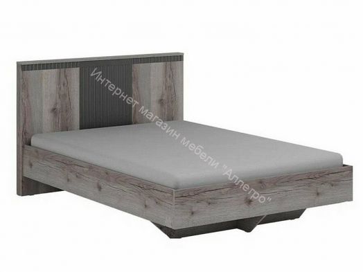 Кровать на цоколе 1200 Ольга 3 Дуб делано серый