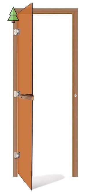 SAWO Дверь 7/19, бронза, левая, без порога, 730-3SGD