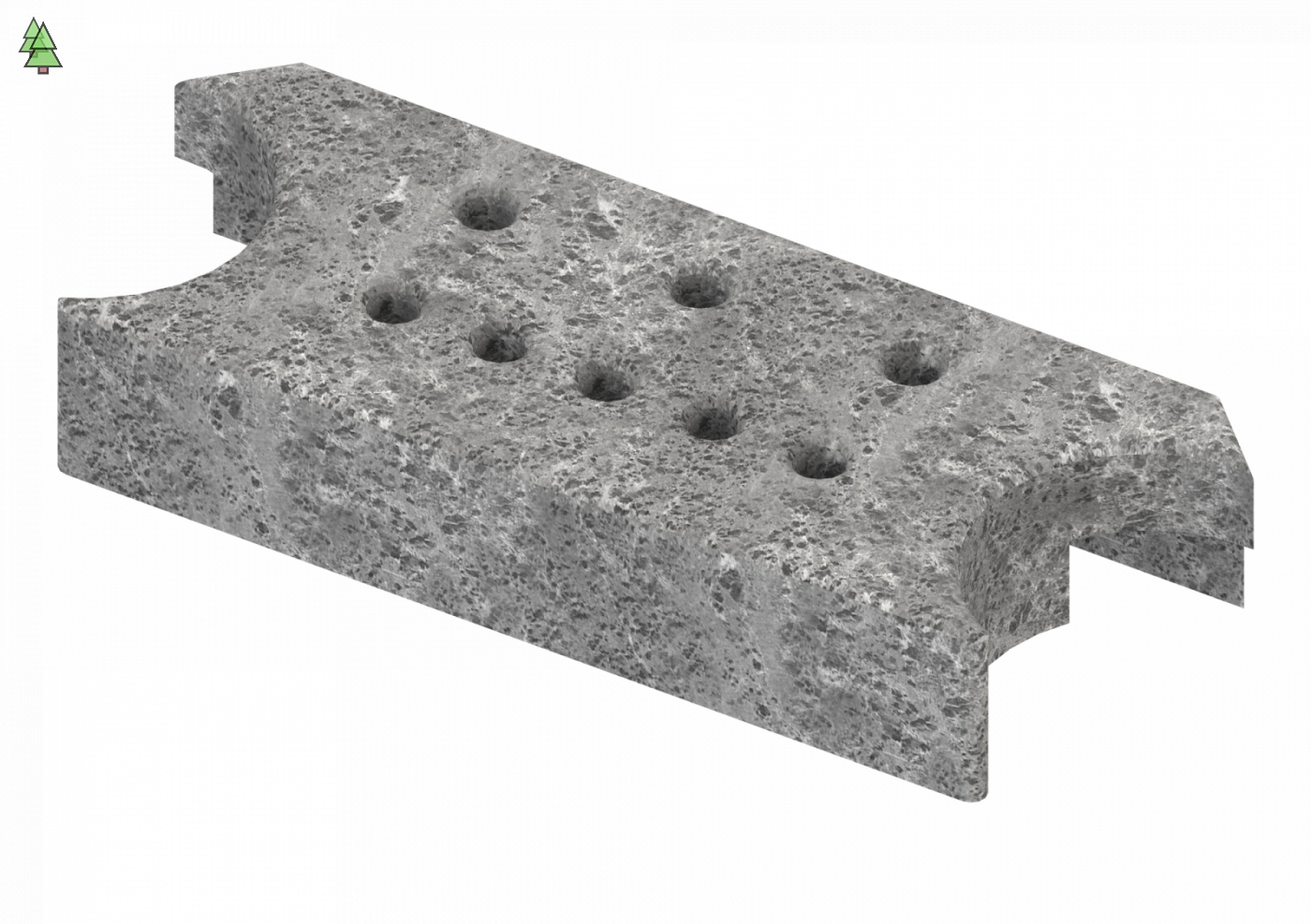 Верхний талькохлоритный элемент SAWO HP34-001 для печи NIMBUS COMBI (365х130х60мм)