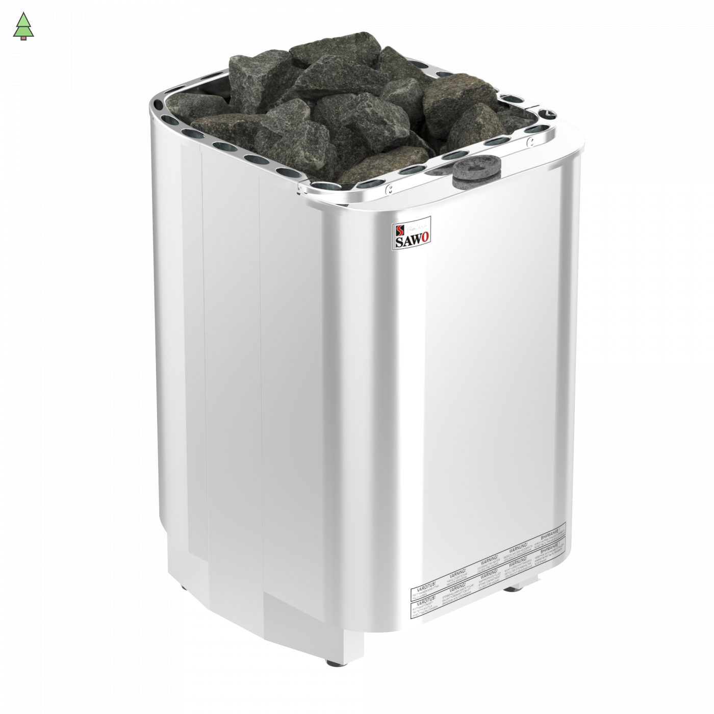 Электрическая печь SAWO SAVONIA COMBI SAVC-90NS-Z (9 кВт, с парогенератором,внутри оцинковка, снаружи нержавейка), выносной пульт (пульт и блок мощности докупаются отдельно)