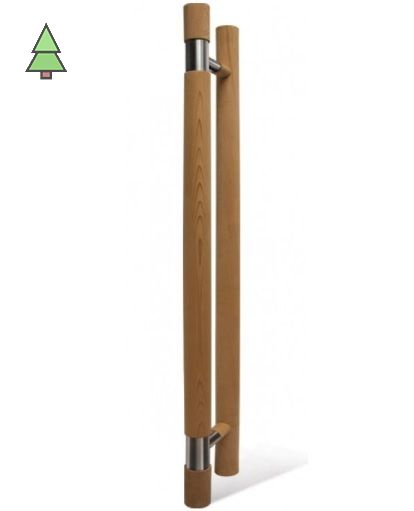 SAWO Ручка для двери 741 и 742, кедр, с металлической вставкой