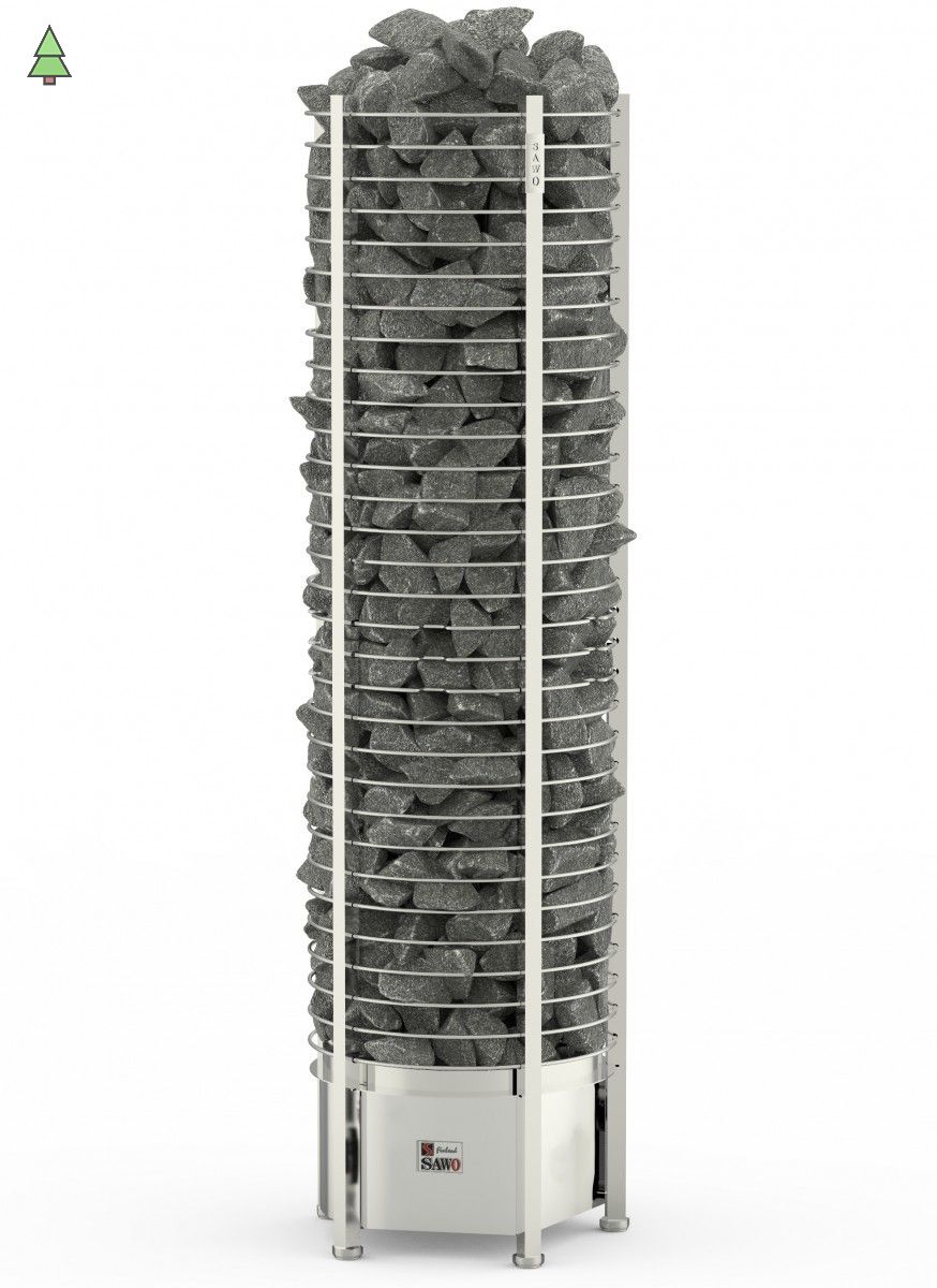 Электрическая печь SAWO TOWER TH9-120NS-P (12 кВт,круглая), выносной пульт (пульт и блок мощности докупаются отдельно)