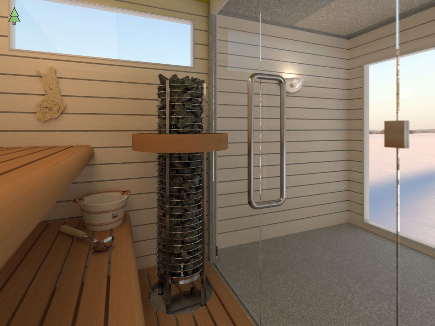 SAWO Электрическая печь TOWER вертикальная, круглая, 9 кВт, TH5-90Ni2-P, выносной пульт (встроенный блок мощности, пульт покупается отдельно)