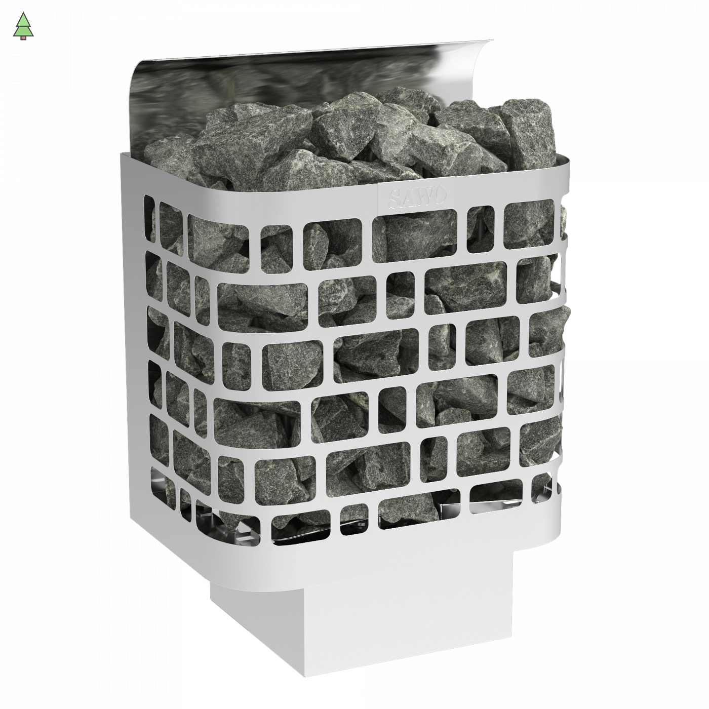 SAWO Электрическая печь Krios настенная, 6,0 кВт, нерж. сталь, артикул KRI-60NS-P, выносной пульт (пульт и блок мощности докупаются отдельно)