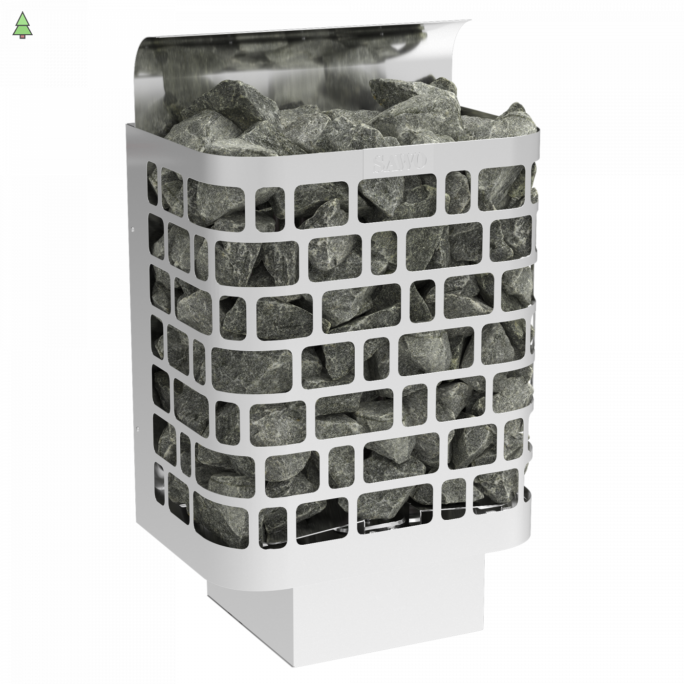 SAWO Электрическая печь Krios настенная, 8,0 кВт, нерж. сталь, артикул KRI-80NS-P, выносной пульт (пульт и блок мощности докупаются отдельно)