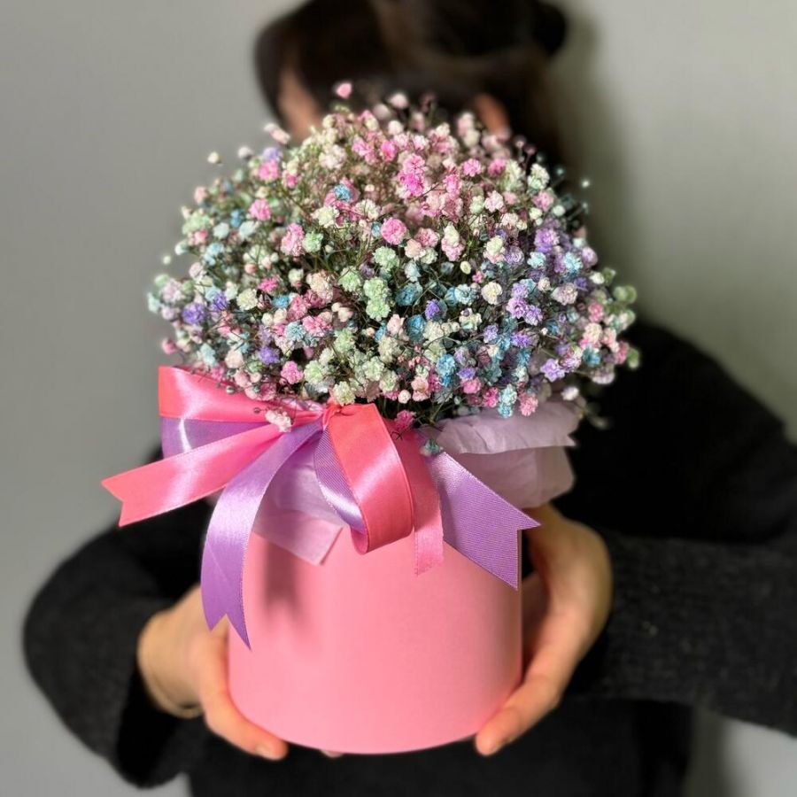 Радужная гипсофила в коробке S