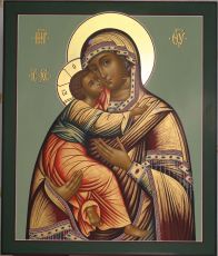 Владимирская икона Божьей матери 45х38см (рукописная)