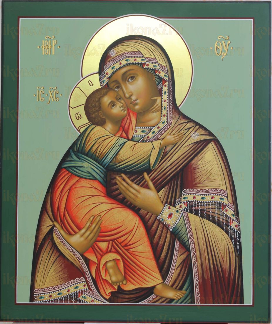 Владимирская икона Божьей матери 45х38см (рукописная)