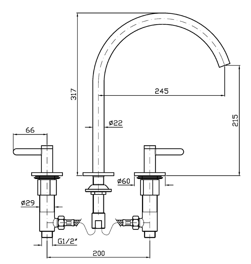 Смеситель для раковины Zucchetti Isy22 ZIS3341 24,5 см ФОТО