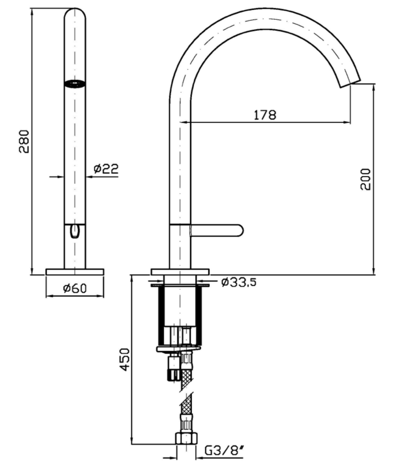 Прогрессивный смеситель для раковины Zucchetti Isy22 ZIS2812 ФОТО