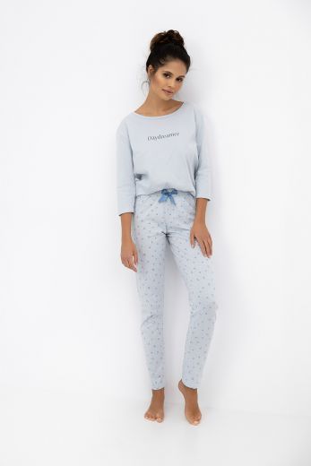Комплект домашней одежды женский SENSIS Daydreamer, лонгслив, брюки, голубой