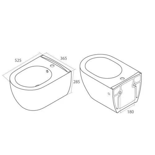 Подвесное биде матовое Boheme Bianca 964-WM ФОТО