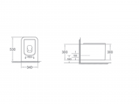 Унитаз подвесной с функцией биде с крышкой Boheme Mane 970-SET-2 схема 3
