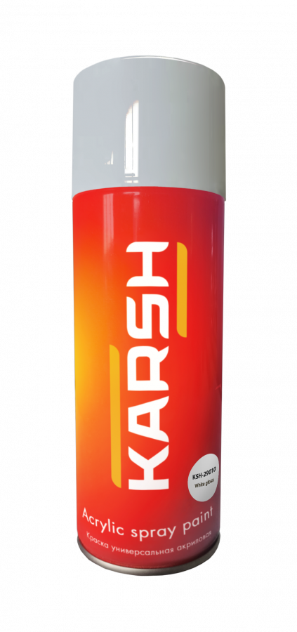 Karsh Краска акриловая белая White 400мл аэрозоль, глянец