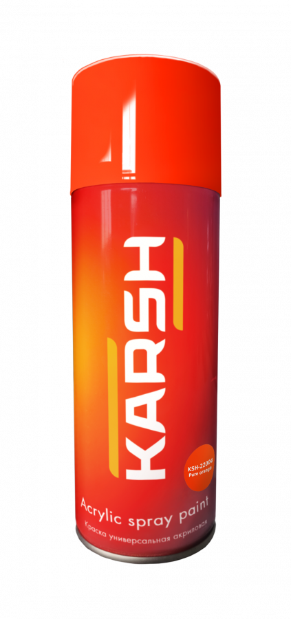 Karsh Краска акриловая  RAL2004 оранжевая, 400мл аэрозоль, глянец