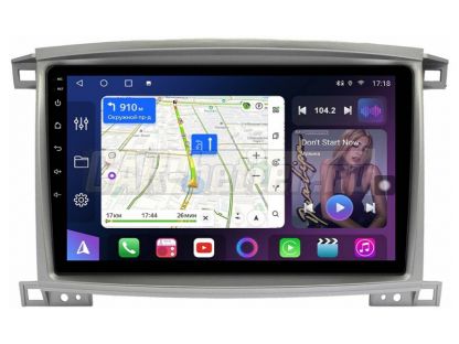 Магнитола Toyota Land Cruiser 100 2002-2007, климат, рамка серебро, Farcar, S500 (FC-BM457/1166M)