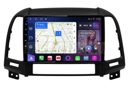 Магнитола Hyundai Santa Fe 2 2006-2012, рамка черная, Farcar, S500 (FC-BM008M)