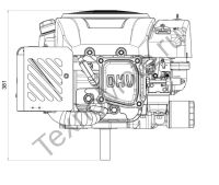 Двигатель RATO RV450 D25,4 E 12A чертеж присоединительных размеров