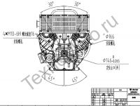 Двигатель RATO R999 D28,575 E 18A чертеж присоединительных размеров