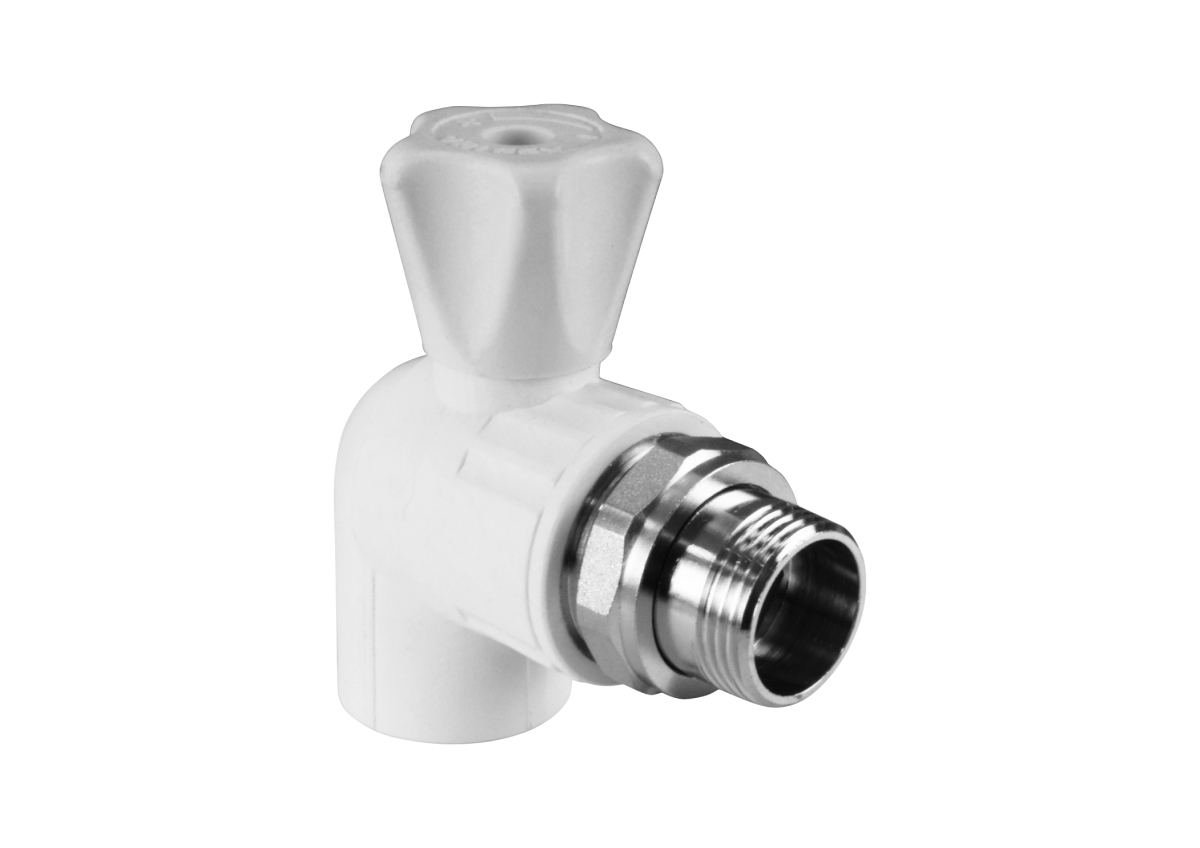 кран для радиатора (шаровый) угловой 20х1/2