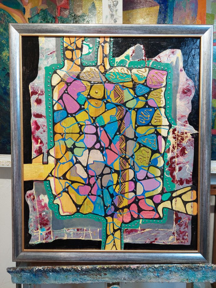 интерьерная энергокартина "Сакральная геометрия. Фиксированный взгяд"