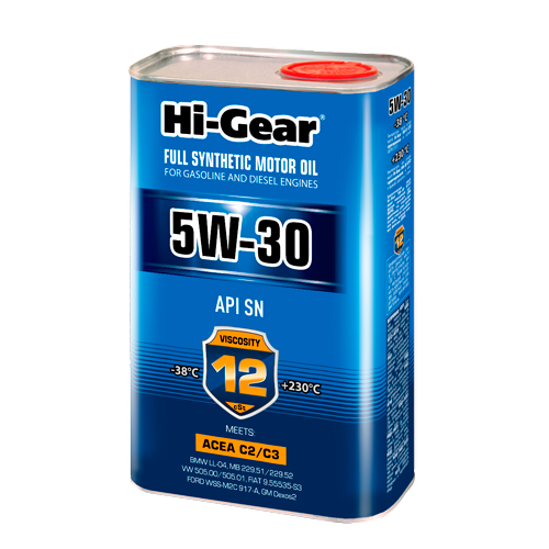 Hi-Gear ACEA C2/C3 API SN/CF 5W-30, 1л