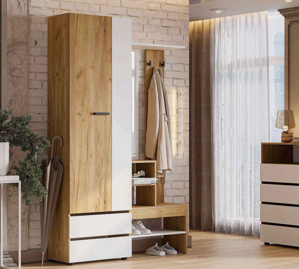 Вешалка с зеркалом АБРАУ