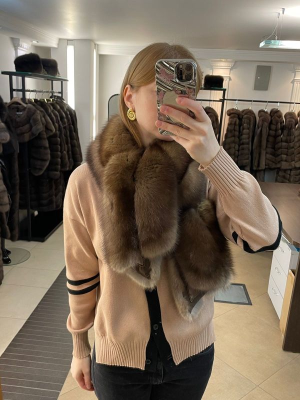 Соболиный шарф от бренда купить