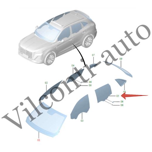 СТЕКЛО ЗАДНЕЙ ЛЕВОЙ ДВЕРИ HONGQI HS5 РЕСТАЙЛИНГ 6203015DD01B 100% ОРИГИНАЛ